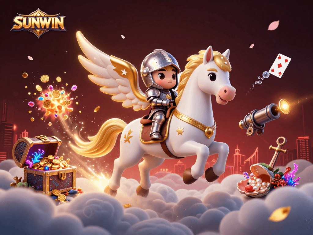 Experience thrilling action and winning potential with SUNWIN in this captivating casino illustration.