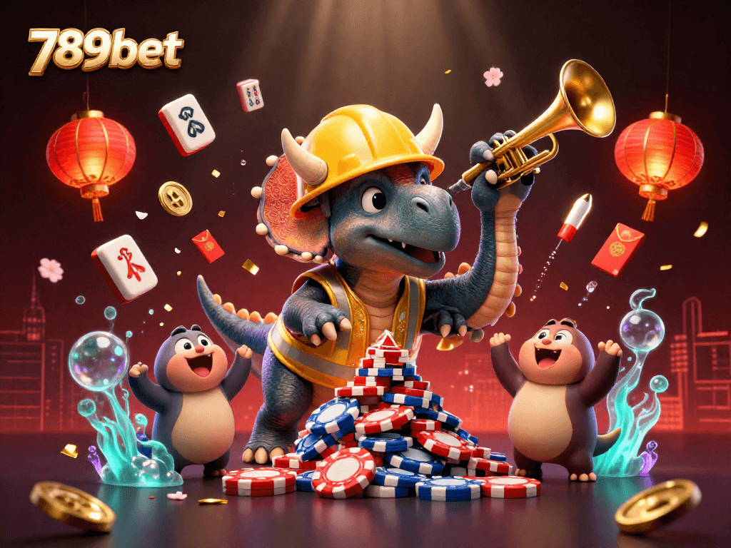 Experience the excitement of 789bet with dynamic casino elements celebrating wins.