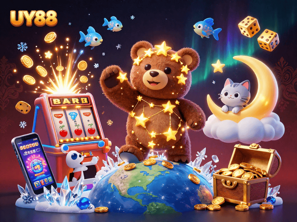 Experience thrilling gameplay with UY88's energetic casino scene, where winning unfolds in vibrant detail.