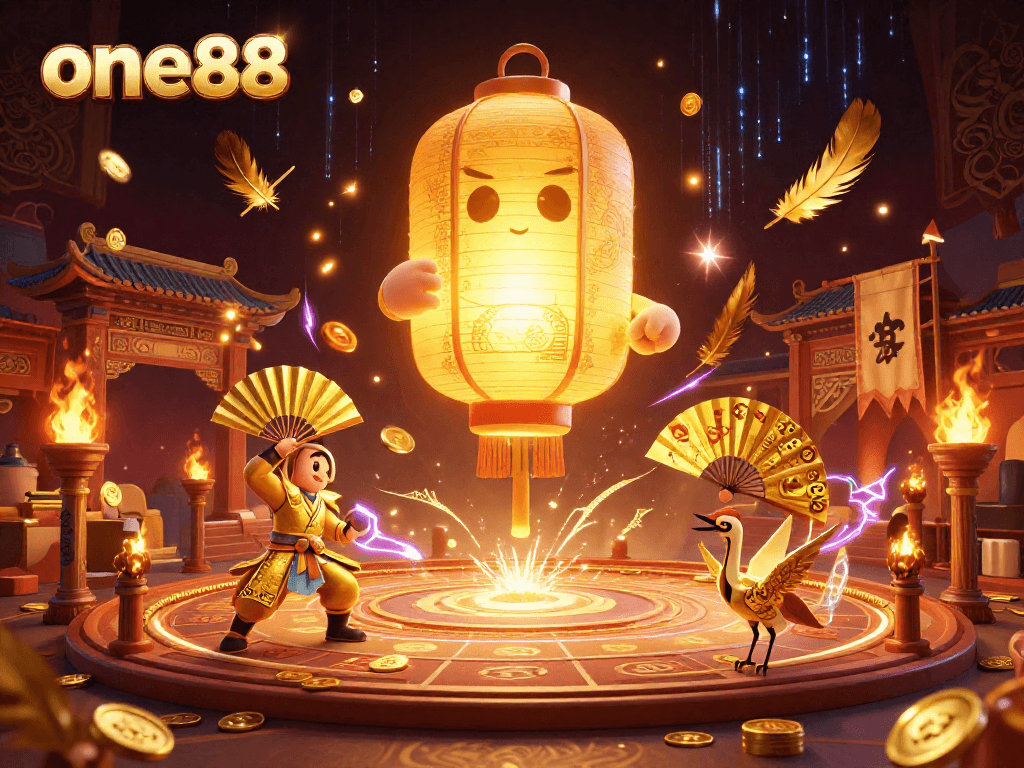 Experience the vibrant world of one88 with captivating casino elements and unique characters.