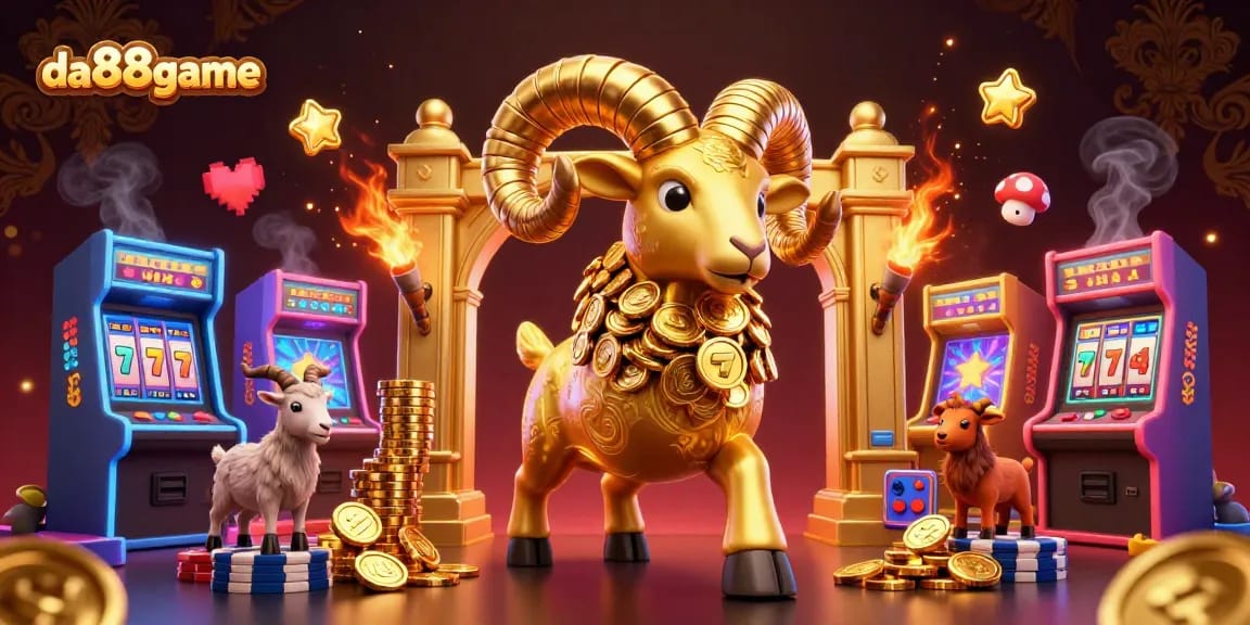 Engage with da88game's vibrant casino world full of exciting slots, retro visuals, and golden characters.
