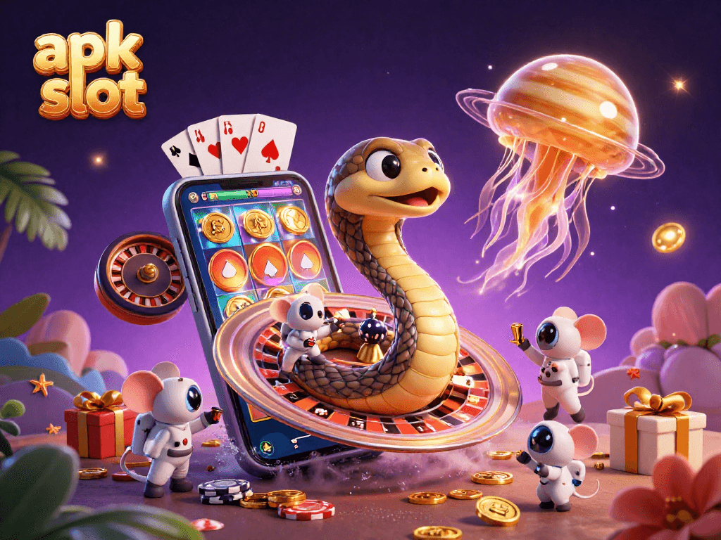 Experience the thrilling apk slot gaming world with cosmic elements, vibrant graphics, and interactive fun.