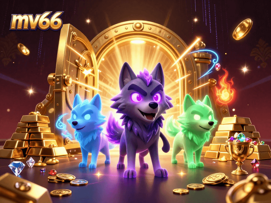 Engage with dynamic games at mv66, featuring ghostly wolves amidst treasure and excitement.
