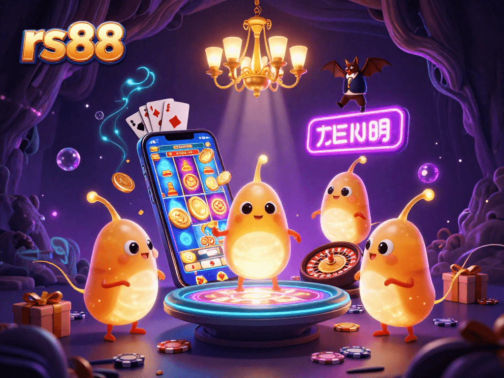 Experience thrilling gaming at rs88 with glowworms lighting up a vibrant underground casino scene.