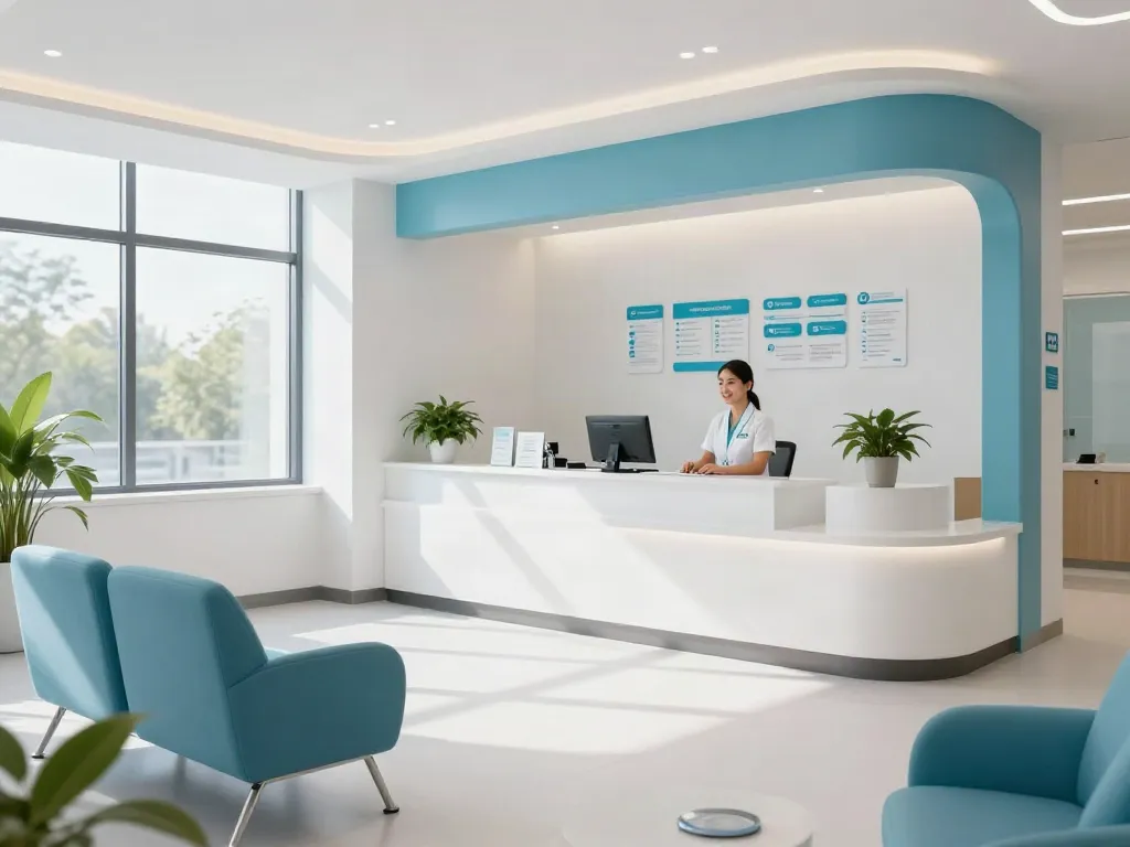 Situs togel services integrated into healthcare clinics; patient care at a modern health facility with medical professionals.