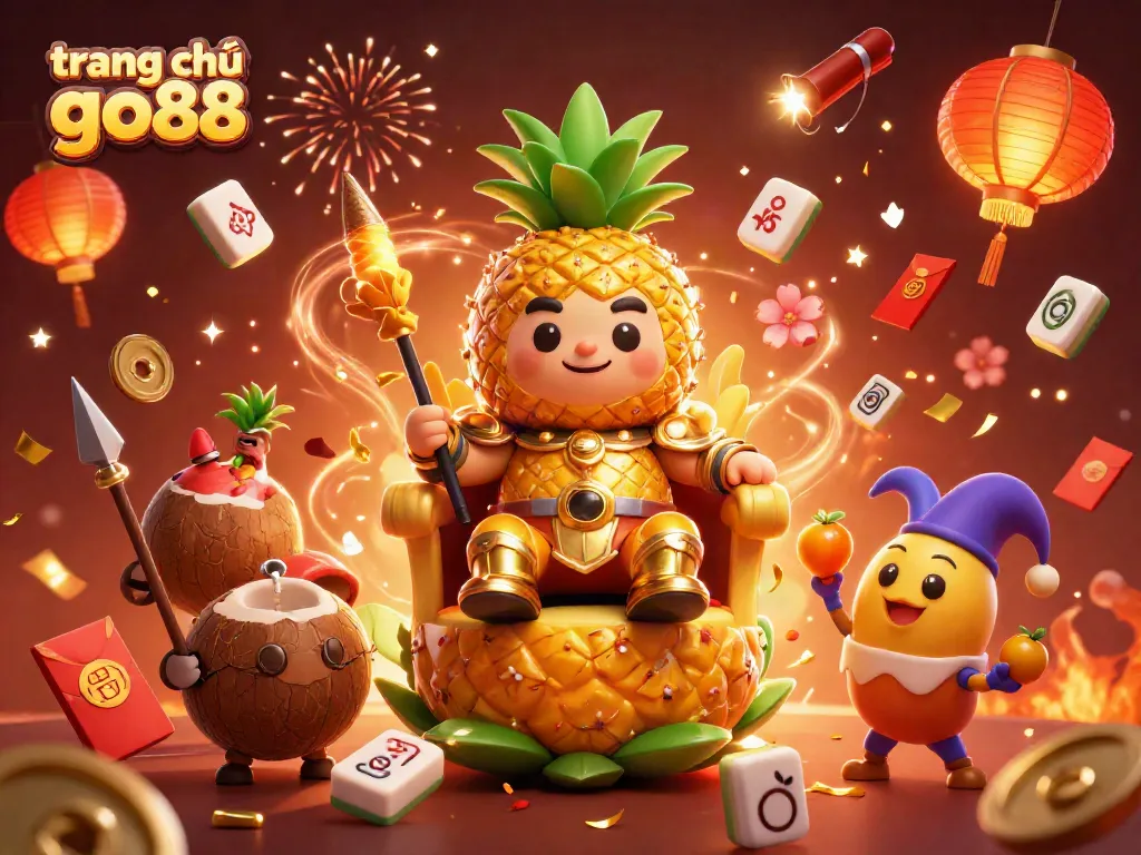 Experience the excitement of trang chủ go88 with a lively casino scene featuring animated characters and festive decorations.