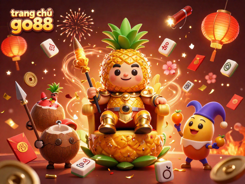 Experience the excitement of trang chủ go88 with a lively casino scene featuring animated characters and festive decorations.