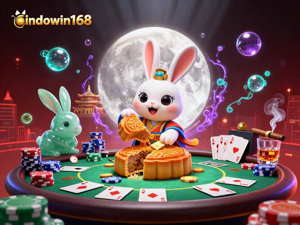 Experience the excitement of indowin168 poker with vibrant 3D characters and casino elements.