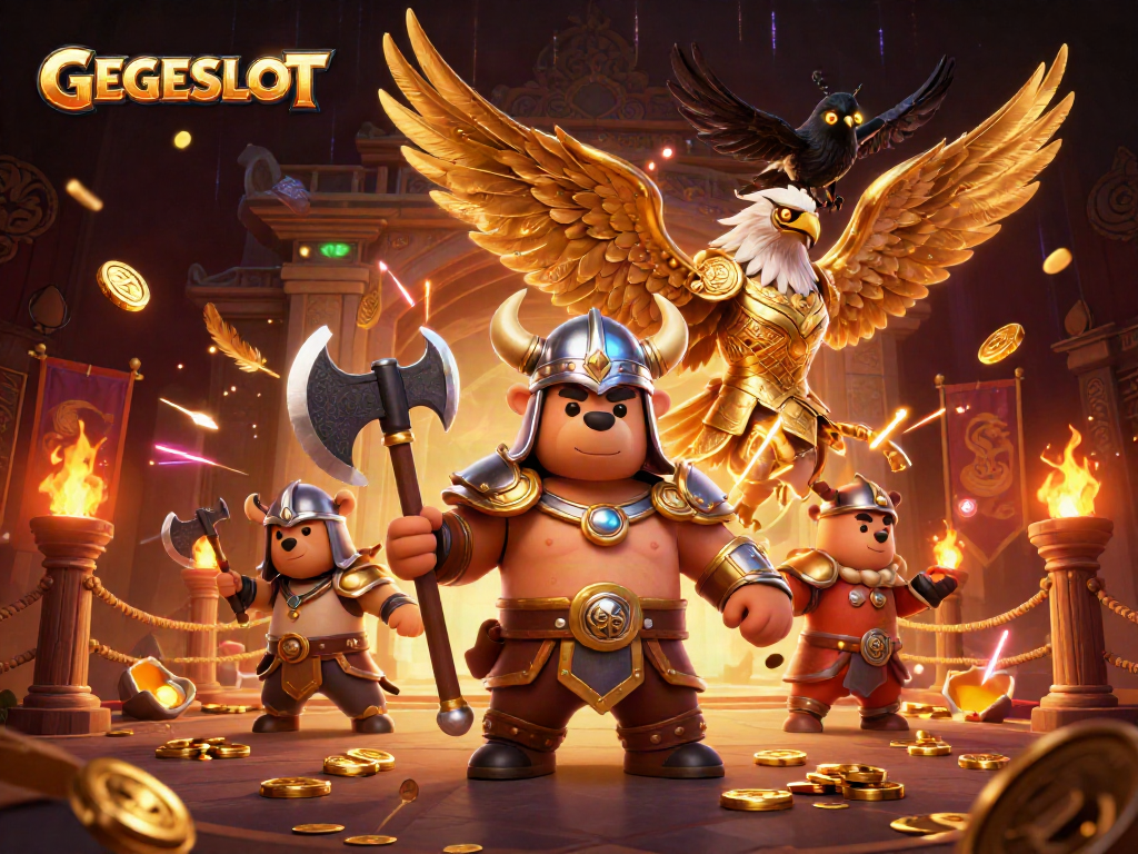 Engage with GEGESLOT's thrilling gaming environment featuring dynamic characters and exciting elements.