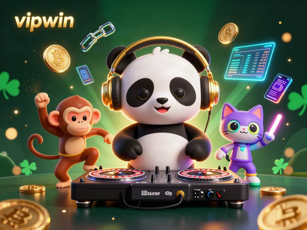 Spin and win big with vipwin: 3D casino themed illustration featuring vibrant gaming elements.