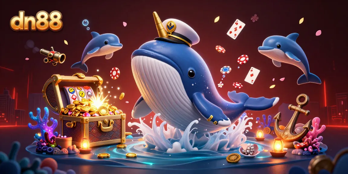 Engage with dh88's vibrant casino world through a 3D cartoon scene of whimsical sea creatures.