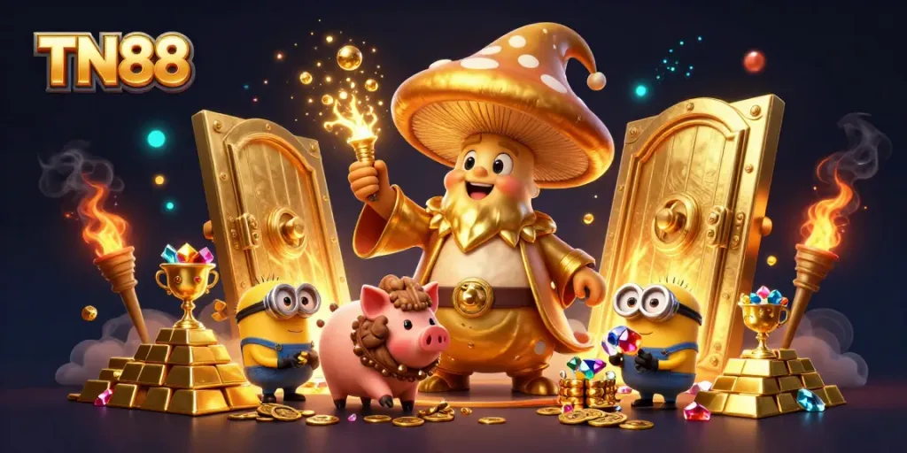 Engage with TN88's magical casino realm featuring treasure and vibrant visuals.