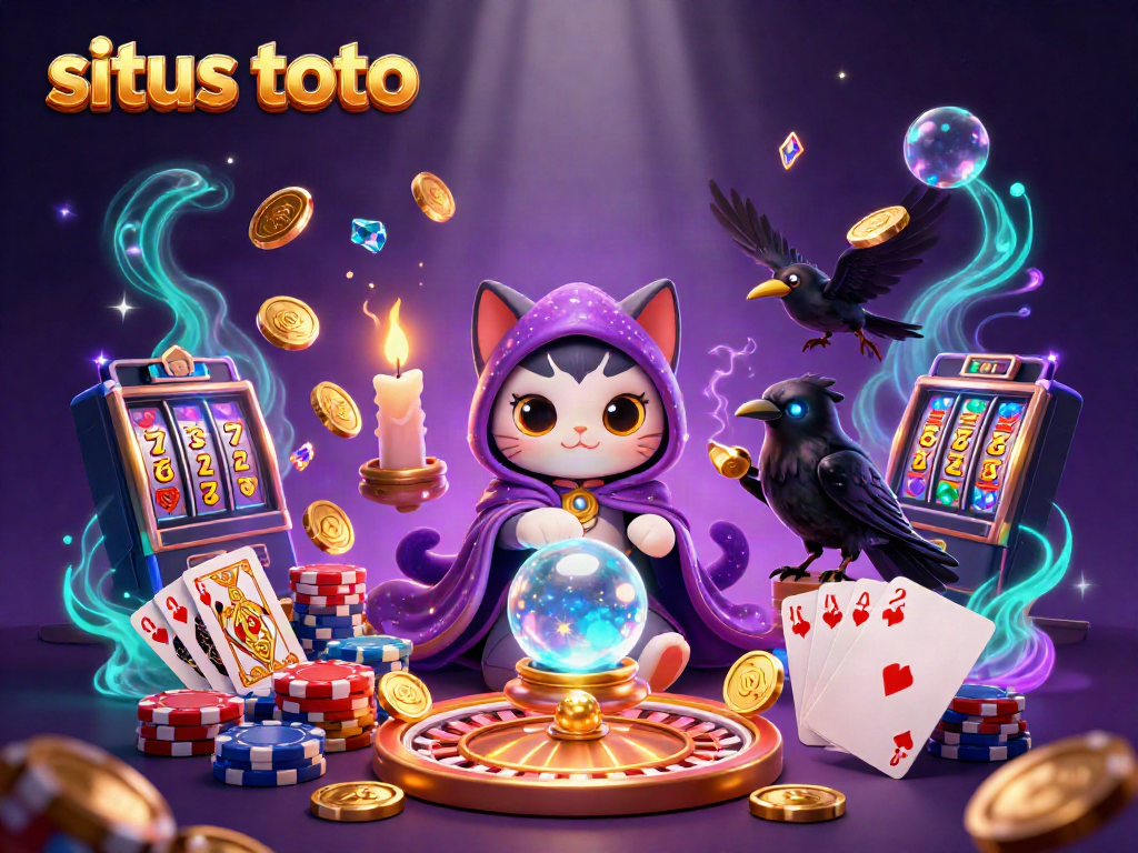 Bermain di situs toto dengan pengalaman magis: kucing misterius, burung gagak, dan lilin menyala dalam dunia kasino virtual.