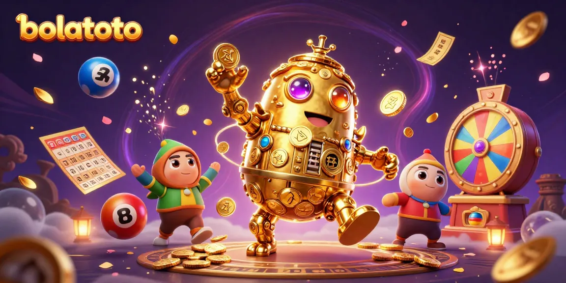 Engage with bolatoto’s dynamic lottery and casino elements in a vibrant 3D scene.