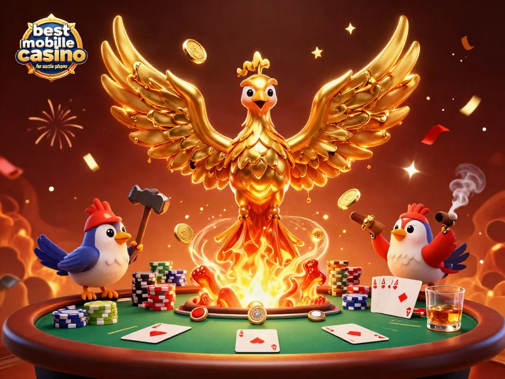 Experience the magic of the best mobile casino for aussie players with vibrant casino elements and characters.