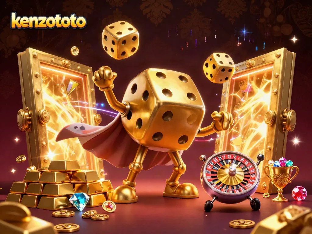 Experience thrilling gameplay with kenzototo's vibrant 3D casino treasures and dynamic dice characters.