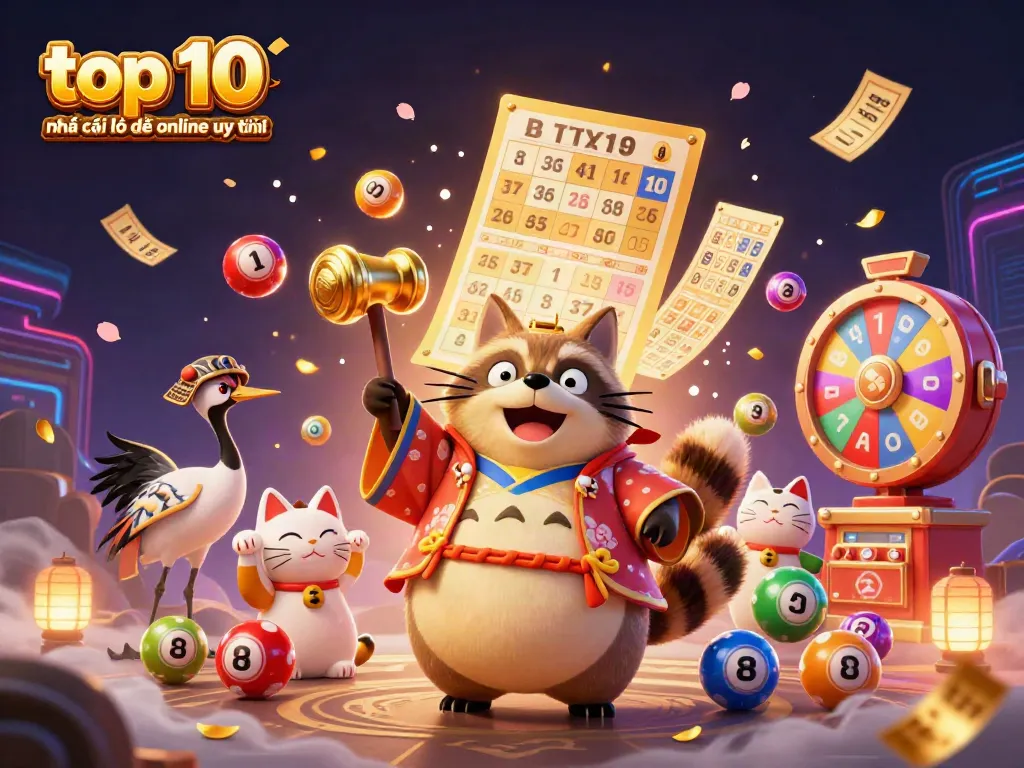 Engage with the top 10 nhà cái lô đề online uy tín through vibrant lottery themes and lucky characters