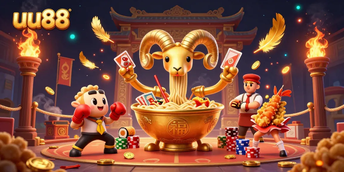 Experience exhilarating online gaming at uu88 with a vibrant casino-inspired scene filled with engaging characters and game elements.
