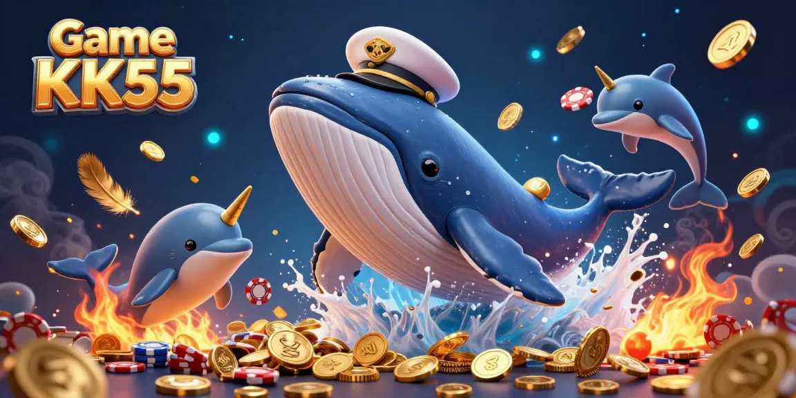 Engage with the thrilling world of Game KK55, featuring playful marine creatures in a vibrant casino atmosphere.