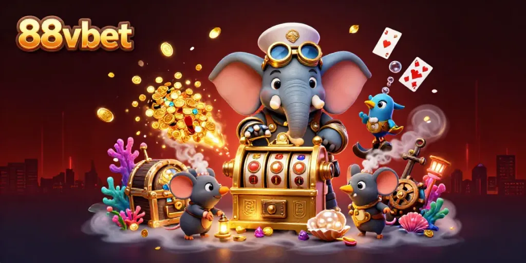 Engage with the vibrant world of 88vbet as a steampunk elephant wins big at the slots.