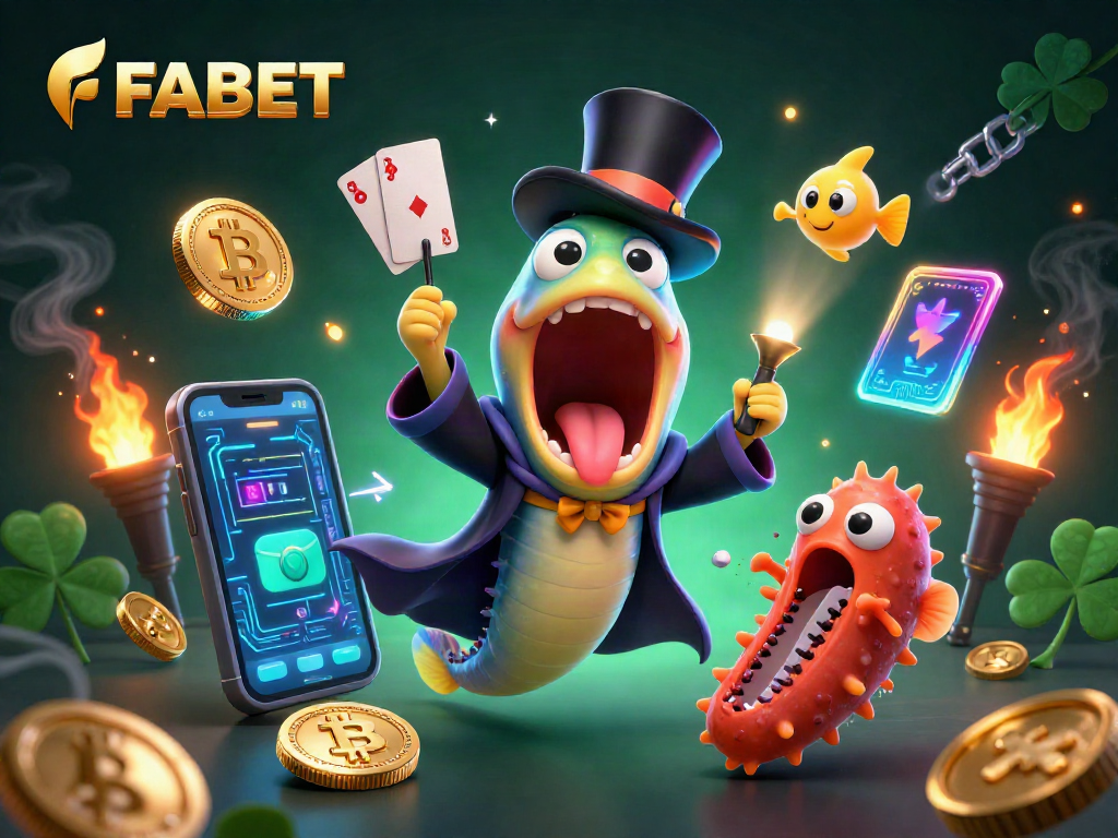 Engage with FABET's immersive gaming experience featuring unique underwater characters and dynamic digital elements.
