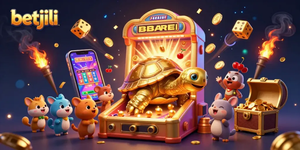 Engage in exciting gameplay at betjili with animated characters and vibrant casino elements!