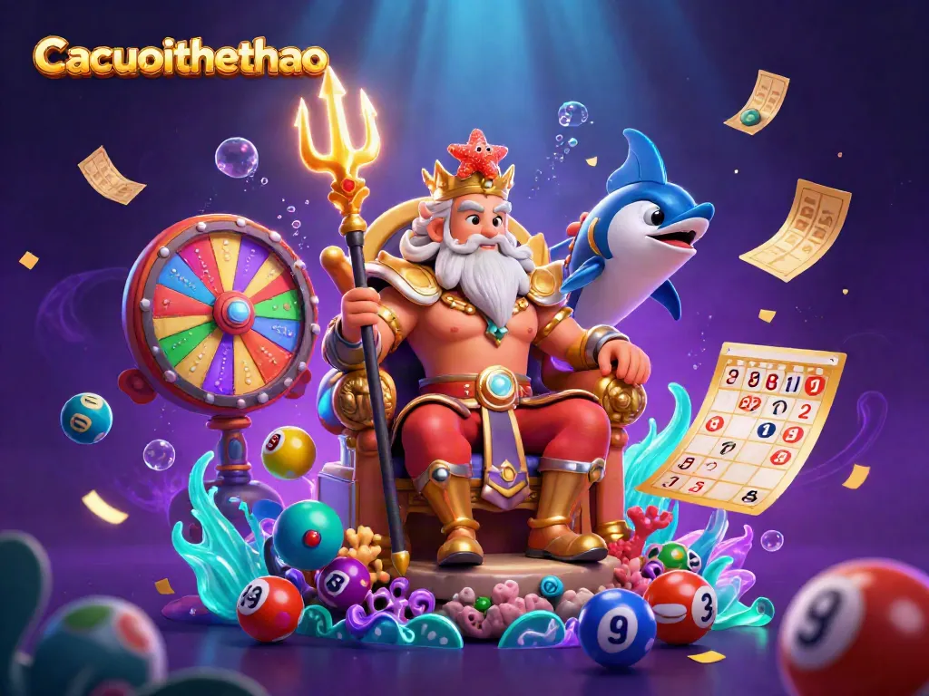 Engage in thrilling gambling experiences with Cacuocthethao, illustrated through dynamic lottery elements.