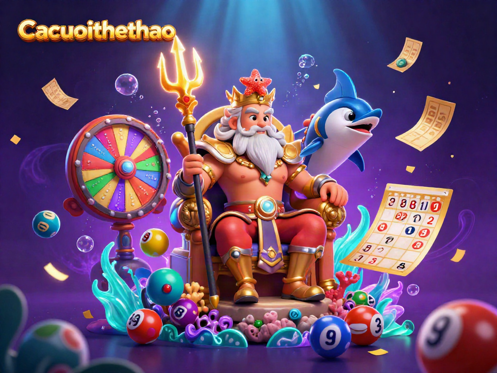 Engage in thrilling gambling experiences with Cacuocthethao, illustrated through dynamic lottery elements.