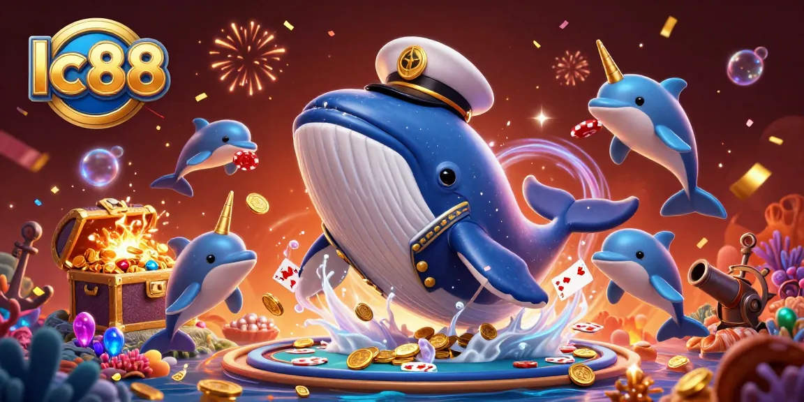 Watch lc88's cartoon whale captain and friends win big in a vibrant underwater casino adventure!