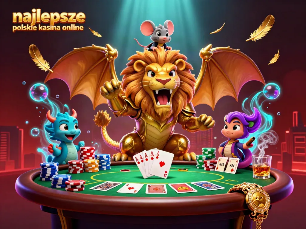 Experience the thrill at najlepsze polskie kasyna online with this vibrant and dynamic casino illustration.