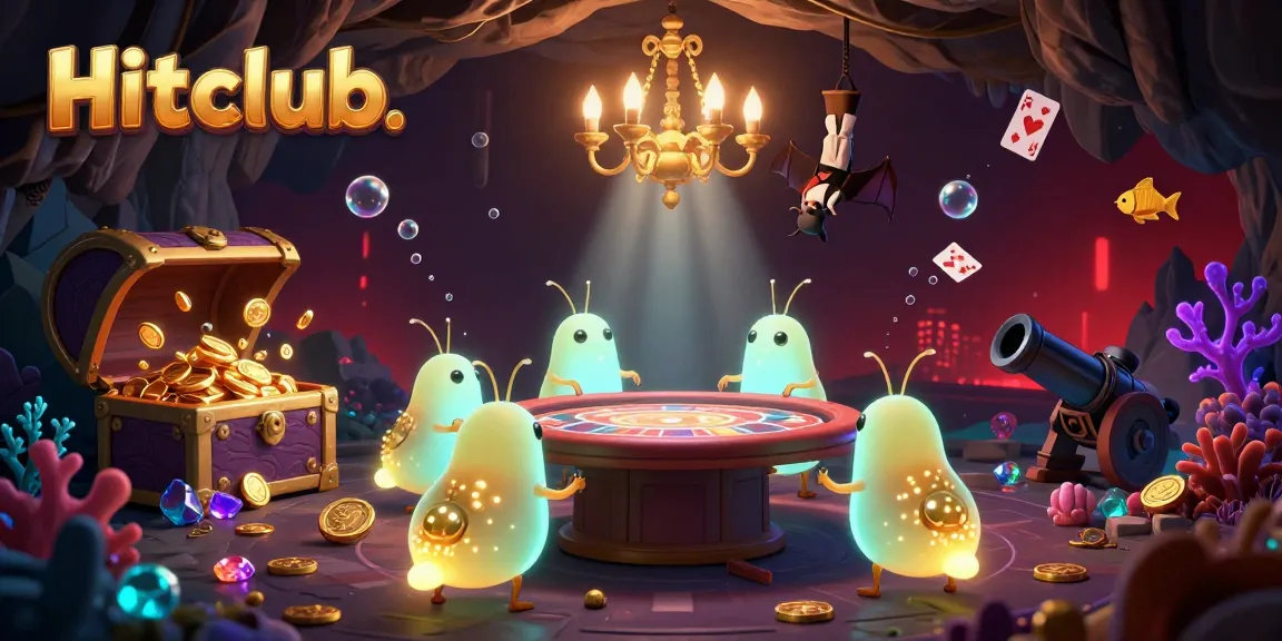 Engage with the thrilling ambiance at Hitclub's luminous casino filled with vibrant glowworms and underwater treasures.