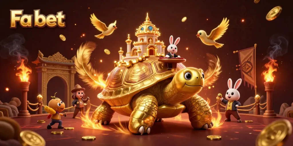 Bet and win big with Fa bet in a vibrant, dynamic 3D casino scene.