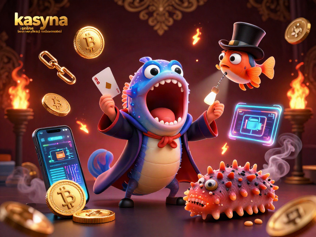 Experience kasyna online bez weryfikacji tożsamości with a vibrant magic act featuring crypto coins and charming sea creatures.