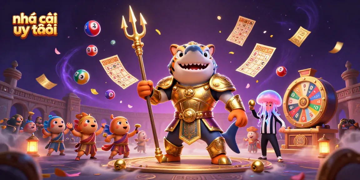 Experience the thrill at a dynamic house of reliable betting, nhà cái uy tín, amidst vibrant lottery elements.