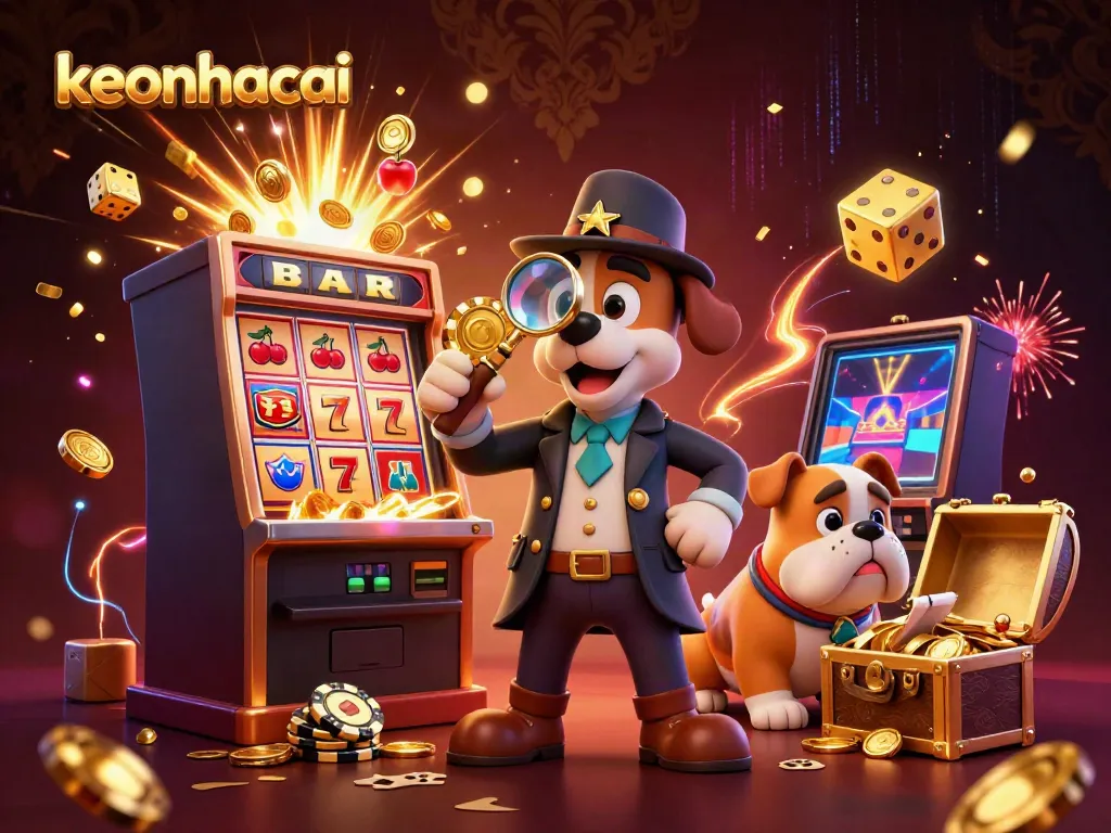 Experience the thrill of keonhacai with a blending of action and dynamic gaming elements in this vibrant casino scene.