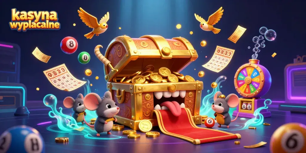 Engage with kasyna wyplacalne as adventure mice discover treasures in a lively 3D casino scene.