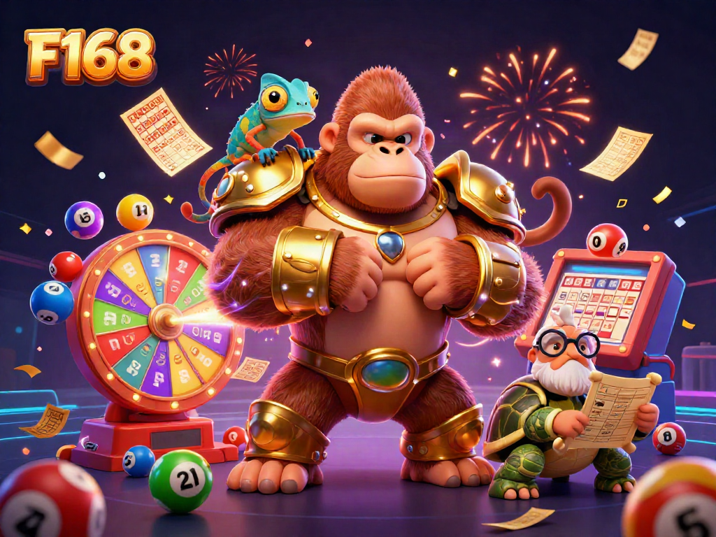 Experience the thrilling excitement of F168 with engaging characters and vibrant gambling elements.