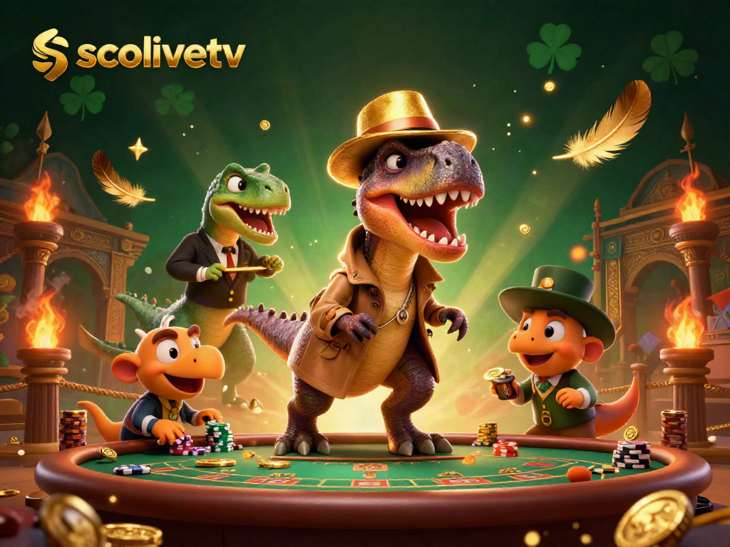 Watch the velociraptor card counter sneakily playing at socolivetv's dynamic blackjack table amidst an energetic casino setting.