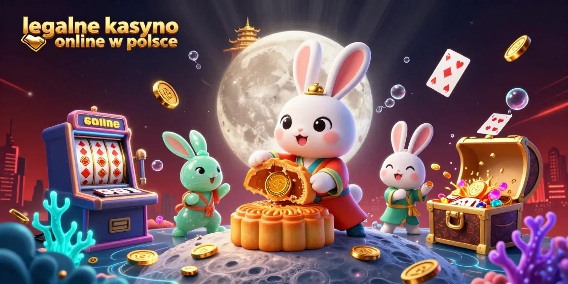 Experience gaming action at legalne kasyno online w polsce with a dynamic illustration of animated characters and casino elements.
