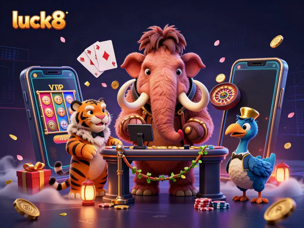 Check IDs at the door of luck8 casino featuring vibrant characters and exciting gaming elements.
