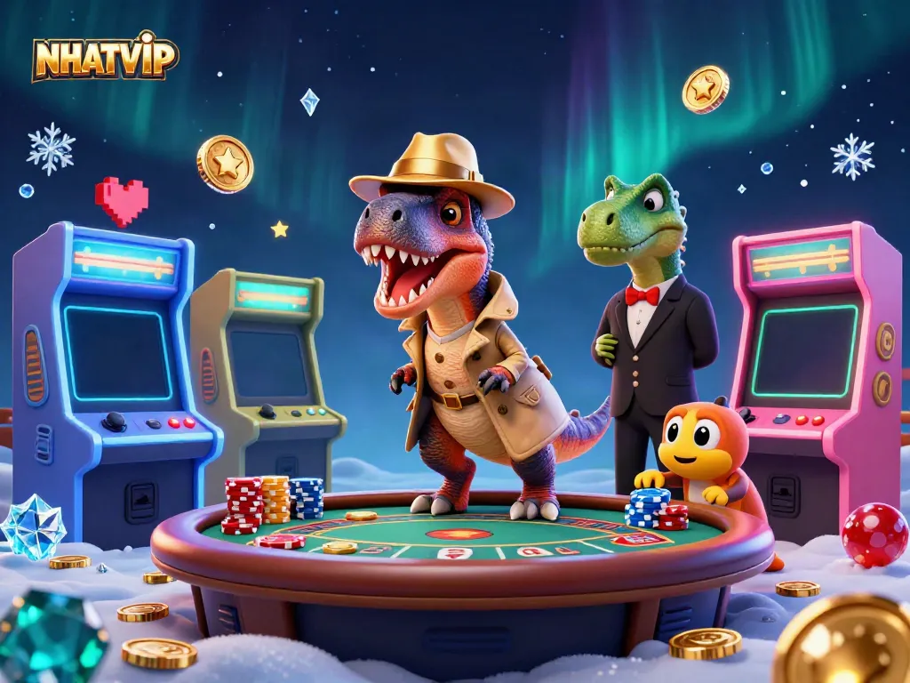 Experience a thrilling gaming scene with NHATVIP celebrating excitement and strategy at the tables.