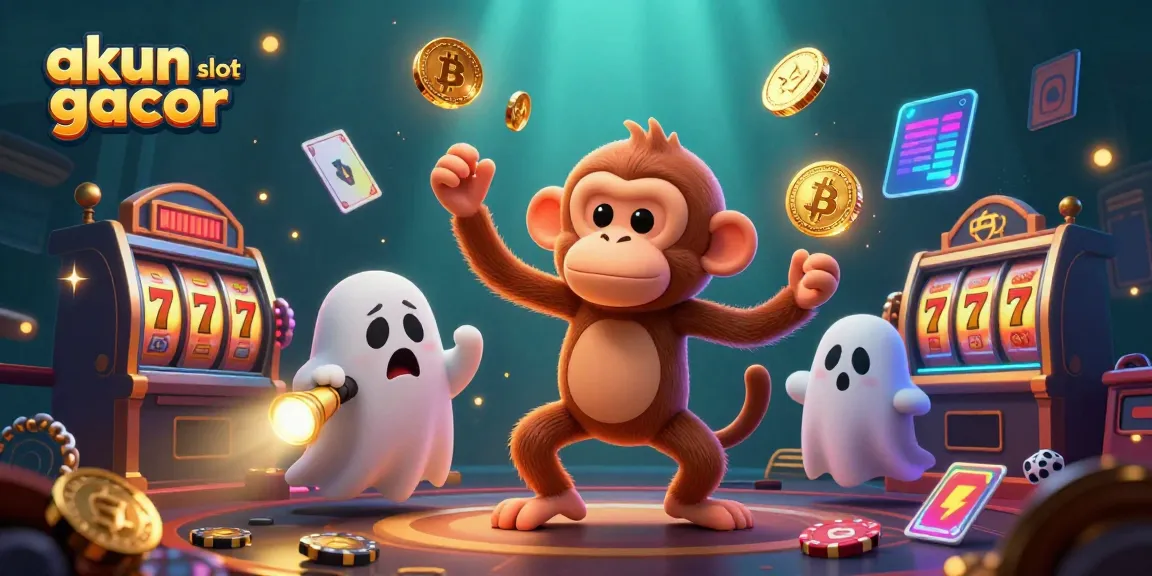 Menang dengan akun slot gacor dalam suasana kasino yang penuh warna dan elemen slot menggoda.