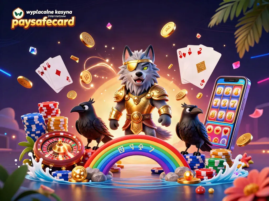 Experience the vibrant action of wypłacalne kasyna internetowe paysafecard in this engaging 3D casino illustration.