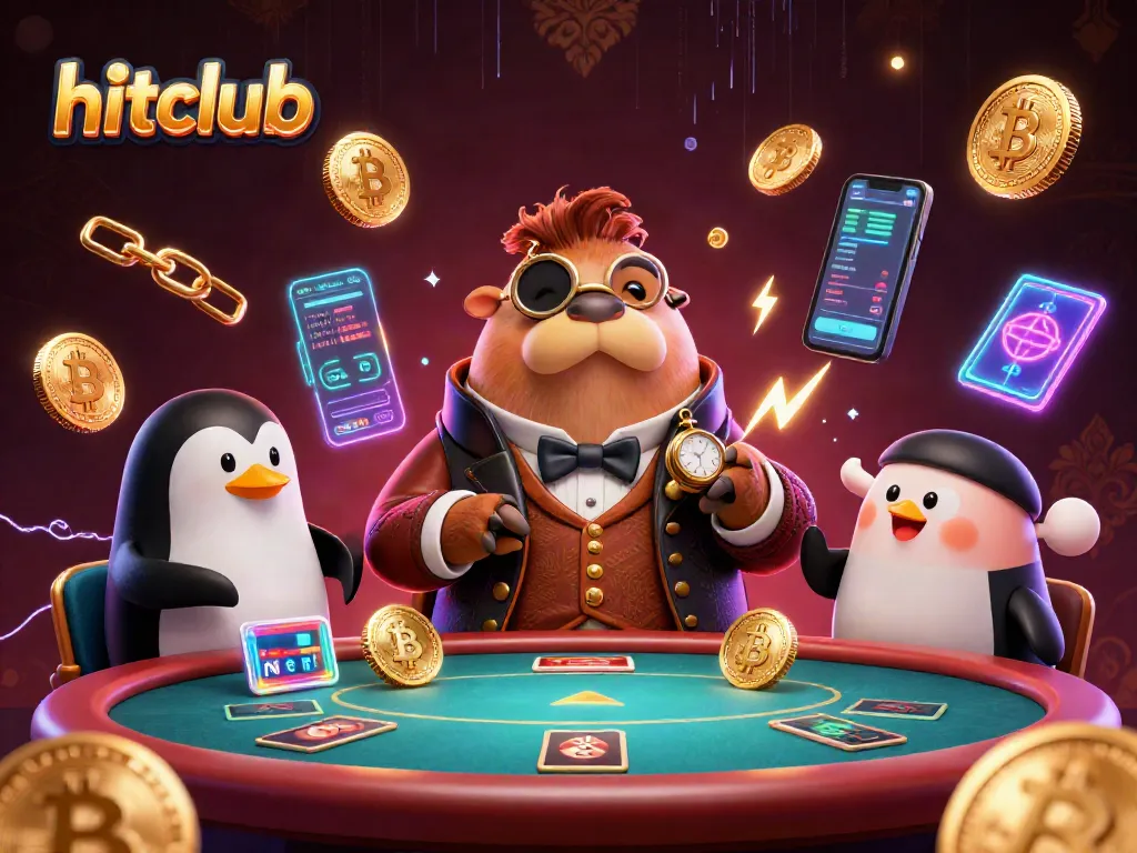 Hitclub players enjoying an underwater poker game, showcasing engaging cryptocurrency elements.